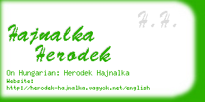 hajnalka herodek business card